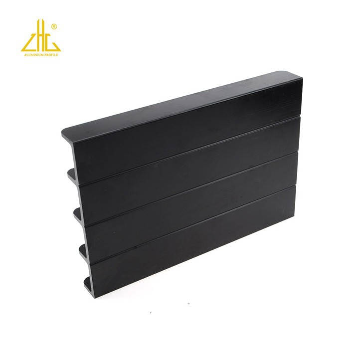 Black Extruded Aluminum Heat Sink Profiles